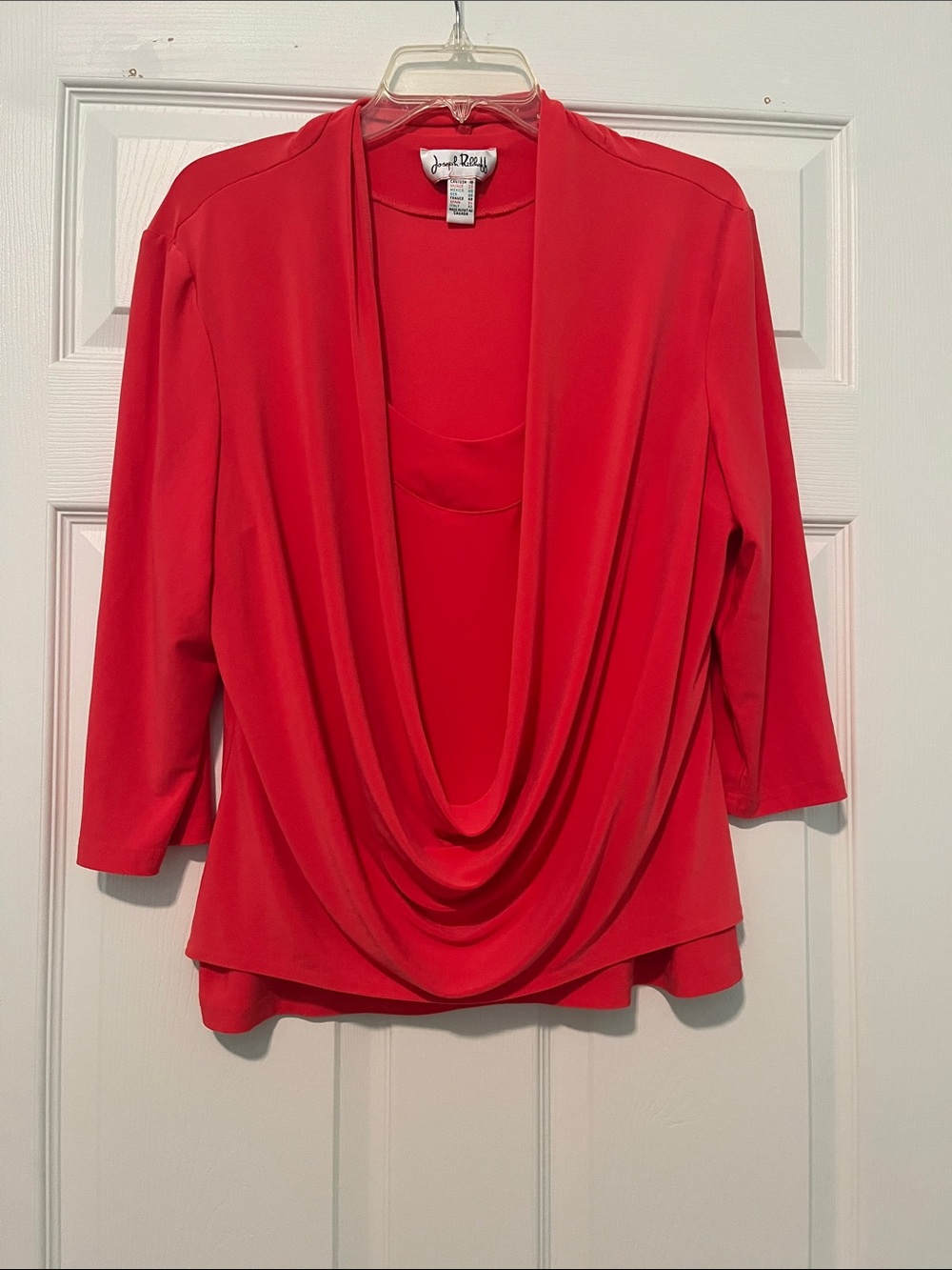 Red Drape Front Women’s Top